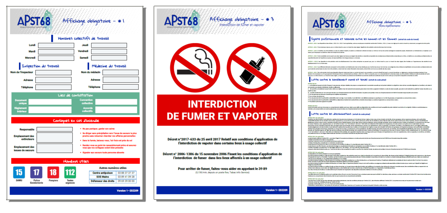 Affichage obligatoire